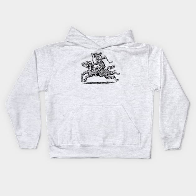 Boss Rides Horse Made of Employees Kids Hoodie by Lisa Haney